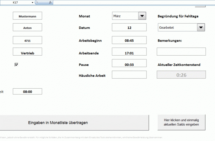 Excel-Tool Zur Arbeitszeiterfassung | Akademie.de - Praxiswissen Für ...